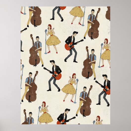 Vintage Hillbill Rockers Poster (Vorne)