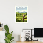 Vintage Hillsboro Oregon Poster (Heimbüro)