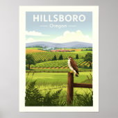 Vintage Hillsboro Oregon Poster (Vorne)