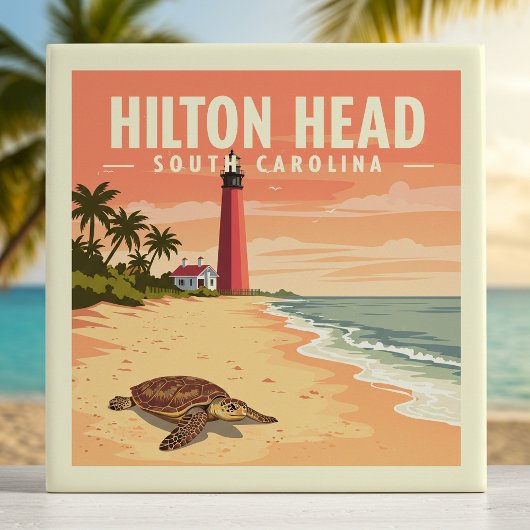 Vintage Hilton Head South Carolina Fliese