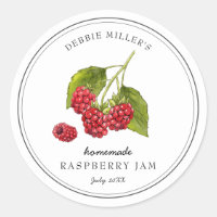 Vintage Himbeere auf weißem Marmelade