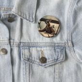 "Vintage Himmel: Kangaroo-Pilot im alten Flugzeug Button (Beispiel)