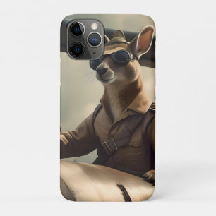 "Vintage Himmel: Kangaroo-Pilot im alten Flugzeug Case-Mate iPhone Hülle
