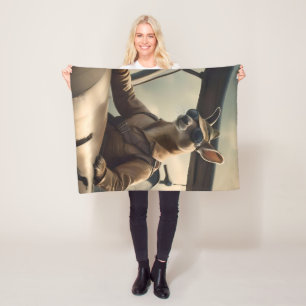 "Vintage Himmel: Kangaroo-Pilot im alten Flugzeug Fleecedecke