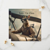 "Vintage Himmel: Kangaroo-Pilot im alten Flugzeug