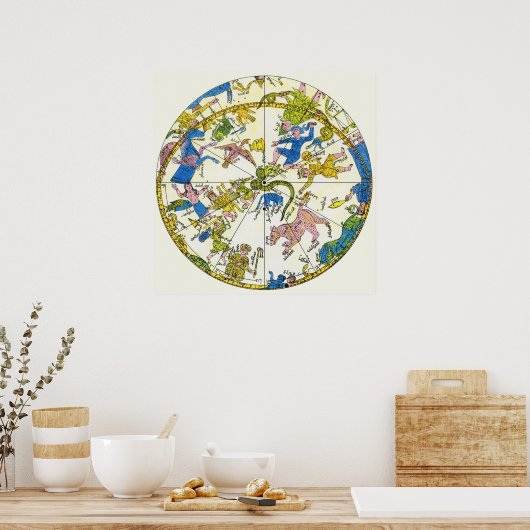 Vintage Himmelfahrt, antike Sternbilder Poster (Küche)