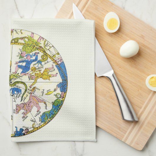 Vintage Himmelfahrt, arabischer Raum, Sternbilder Geschirrtuch (Viertel Falte)