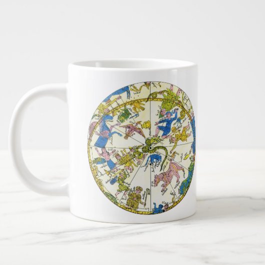 Vintage Himmelfahrt, arabischer Raum, Sternbilder Jumbo-Tasse (Links)