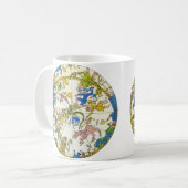 Vintage Himmelfahrt, arabischer Raum, Sternbilder Kaffeetasse (Vorderseite Links)