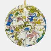 Vintage Himmelfahrt, arabischer Raum, Sternbilder Keramik Ornament (Hinten)