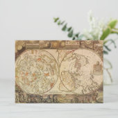 Vintage Himmelfahrtskarte von Joseph Moxon (Stehend Vorderseite)