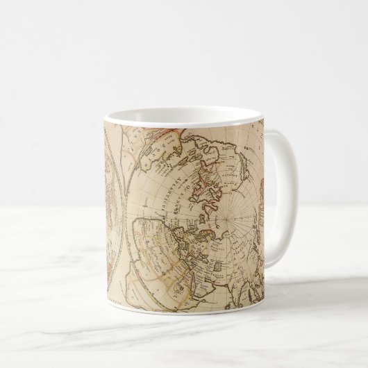 Vintage Himmelfahrtskarte von Joseph Moxon Kaffeetasse (VorderseiteRechts)