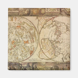 Vintage Himmelfahrtskarte von Joseph Moxon Magnet