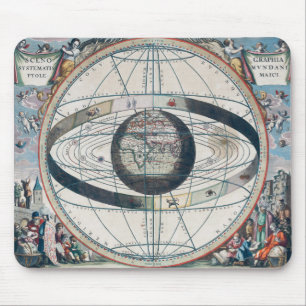 Vintage-Himmels-Astrologische-Tierkreis-Karte Mousepad