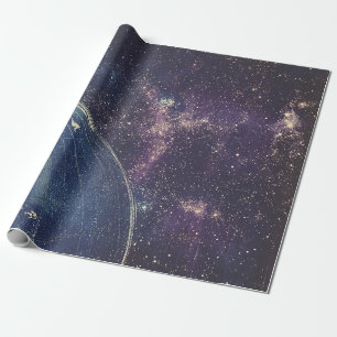 Vintage-Himmels-Weltkarte Geschenkpapier