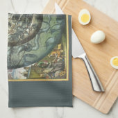 Vintage Himmelsastronomie der Nordkonstellation Geschirrtuch (Viertel Falte)