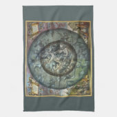 Vintage Himmelsastronomie der Nordkonstellation Geschirrtuch (Vertikal)