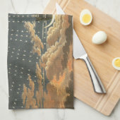 Vintage Himmelsastronomie, Königin der Nacht Geschirrtuch (Viertel Falte)