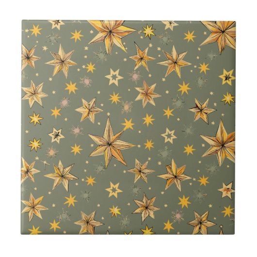 Vintage-Himmelsdesign-Keramikfliese Fliese (Vorderseite)