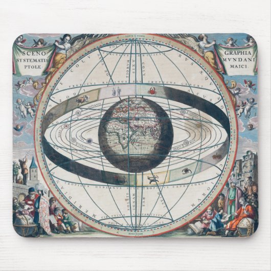 Vintage Himmelskarte astrologische Zodiac-Karte Mousepad (Vorne)