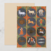 Vintage Himmelskarte, astrologische Zodiakarte, 14 (Vorne/Hinten)