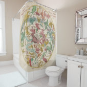 Vintage Himmelskarte Duschvorhang (Beispiel)