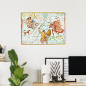 Vintage Himmelskarten Poster (Heimbüro)