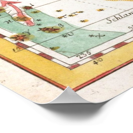 Vintage Himmelskonstellation Poster (Ecke)