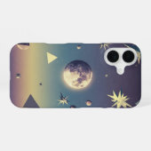 Vintage Himmelskörper iPhone 16 Hülle (Rückseite (Horizontal))