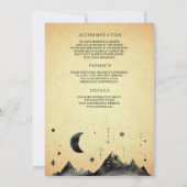 Vintage Himmelsmondphasen Hochzeit Einladung (Rückseite)