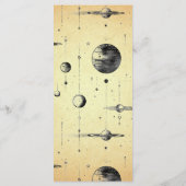 Vintage Himmelsmondphasen Hochzeit Menükarte (Rückseite)