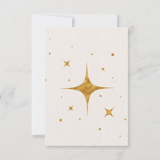 Vintage Himmelsmondstars Save the Date Einladung (Rückseite)