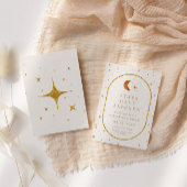 Vintage Himmelsmondstars Save the Date Einladung