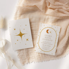 Vintage Himmelsmondstars Save the Date Einladung