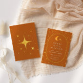 Vintage Himmelsmondstars Save the Date Einladung