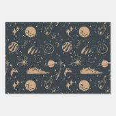 Vintage-Himmelsraum-Muster Geschenkpapier Set (Vorderseite 3)