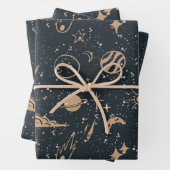 Vintage-Himmelsraum-Muster Geschenkpapier Set (Beispiel)