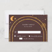 Vintage Himmelsstars Moon UAWG Response Card RSVP Karte (Vorderseite)
