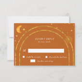 Vintage Himmelsstars Moon UAWG Response Card RSVP Karte (Vorderseite)