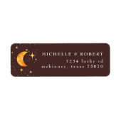 Vintage Himmelsstars-Rücksendeadresse (Vorne)