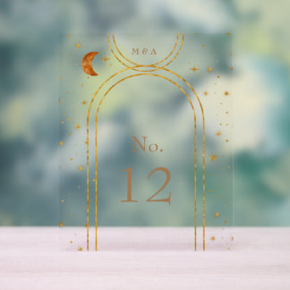 Vintage Himmelsstars Tischnummer Acrylschild