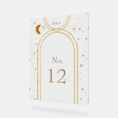 Vintage Himmelsstars Tischnummer Acrylschild (Winkel)