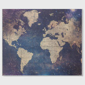 Vintage Himmelsweltkarte (11) Geschenkpapier (Flach)