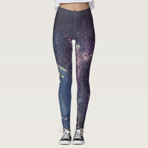 Vintage Himmelsweltkarte (1) Leggings