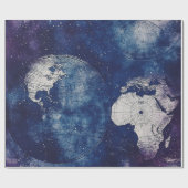 Vintage Himmelsweltkarte (2) Geschenkpapier (Flach)