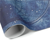 Vintage Himmelsweltkarte (2) Geschenkpapier (Rolleneckpunkt)