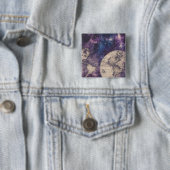 Vintage Himmelsweltkarte (3) Button (Beispiel)