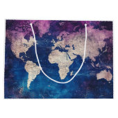 Vintage Himmelsweltkarte (4) Große Geschenktüte (Rückseite)