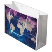 Vintage Himmelsweltkarte (4) Große Geschenktüte (Vorderseite Schrägansicht)