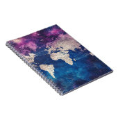 Vintage Himmelsweltkarte (4) Notizblock (Rechte Seite)